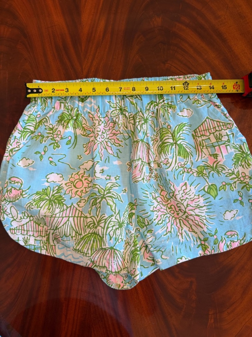 Lilly Pulitzer Sea View Linen Button Down & Elodey Shorts Set Sunbathers Bliss M - Picture 11 of 14